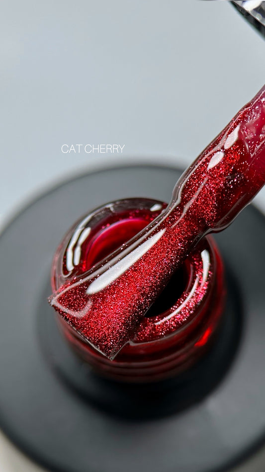 Gel polish Cat Shine №1(cherry) 9 ml Saga Professional