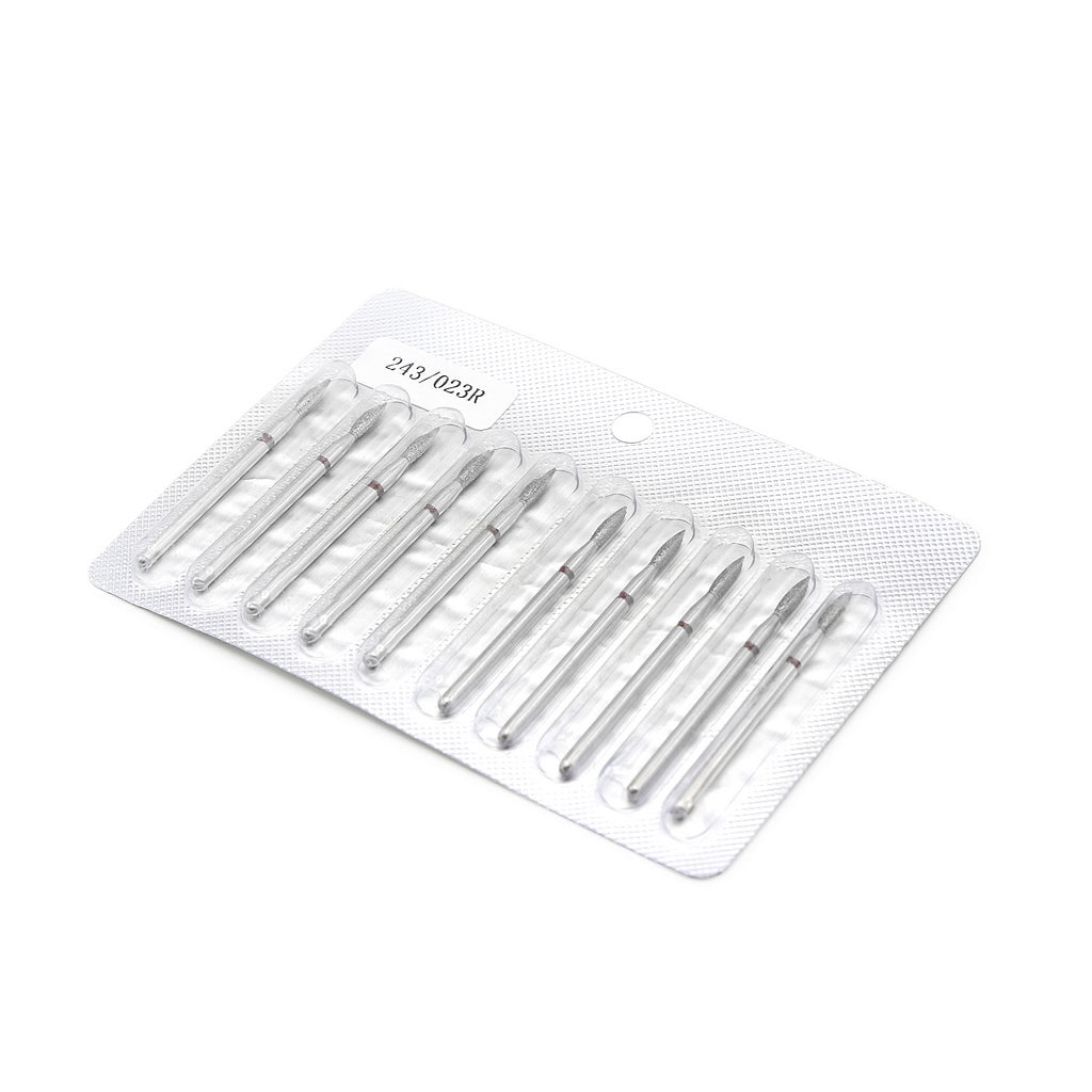 Алмазна фреза, Гостре полум'я, 2.3*8.0 мм, Червоний, Тайвань