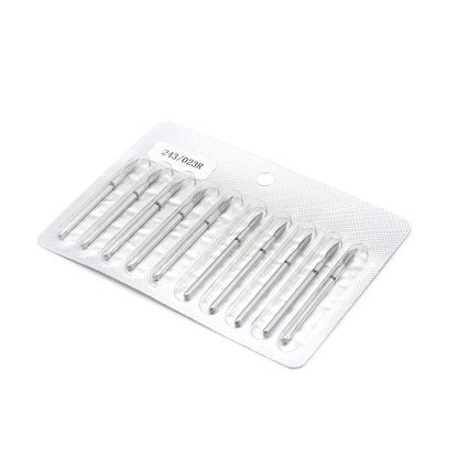 Алмазна фреза, Гостре полум'я, 2.3*8.0 мм, Червоний, Тайвань