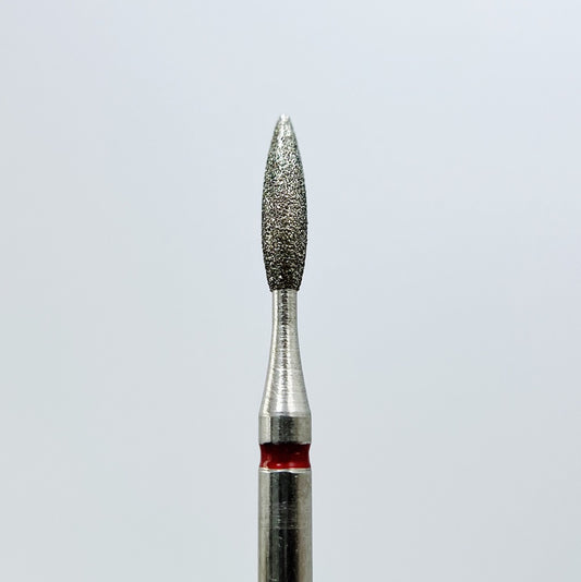 Diamond nail drill bit, “Flame”, 2.1*8.0 mm, Red
