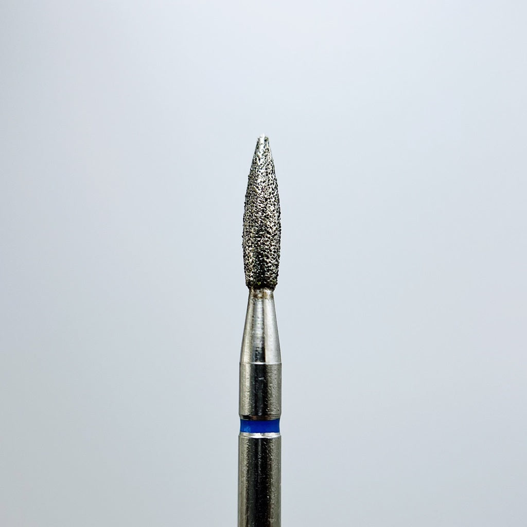 Diamantfräser, „Flamme“ spitz, 2,1*8,0 mm, Blau