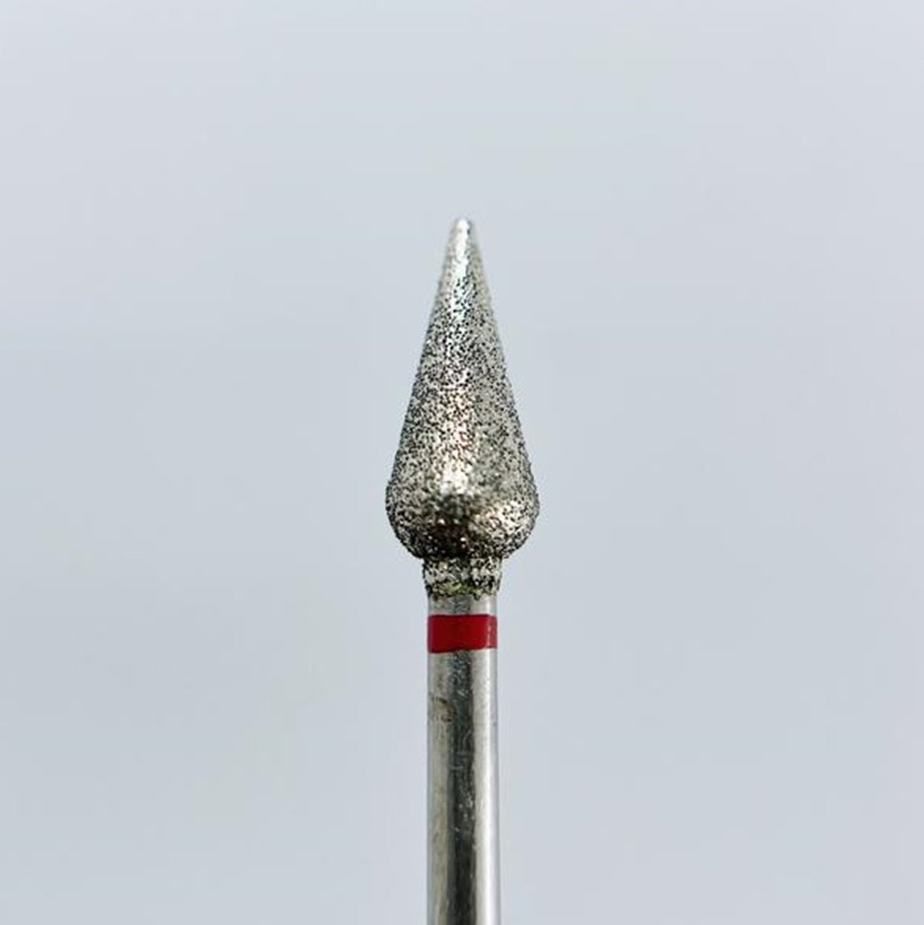 Алмазная фреза, «Почка удлиненная», 5.0*12 мм, красный
