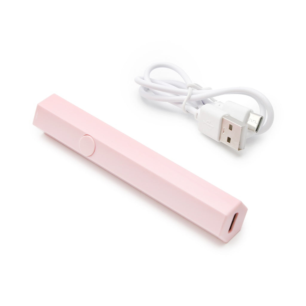 Taschenlampenlampe für Gel-Nagellack (sechseckig, rosa)