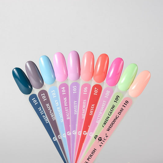 Гель лак №101 - Глибокий бірюзовий 8ml Atica