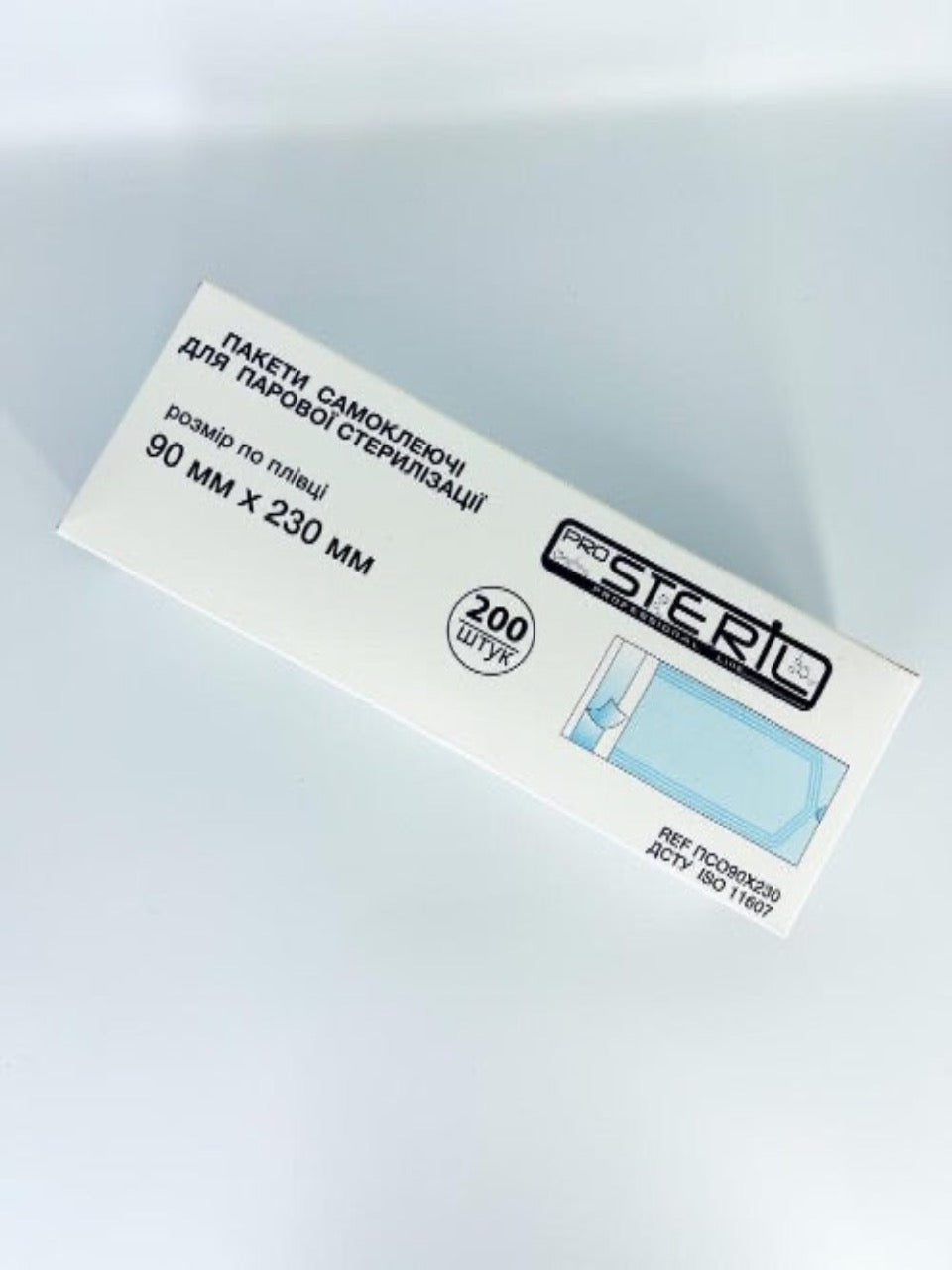 Пакети для парової стерилізації Pro Steril 90 x 230 мм, самоклеючі