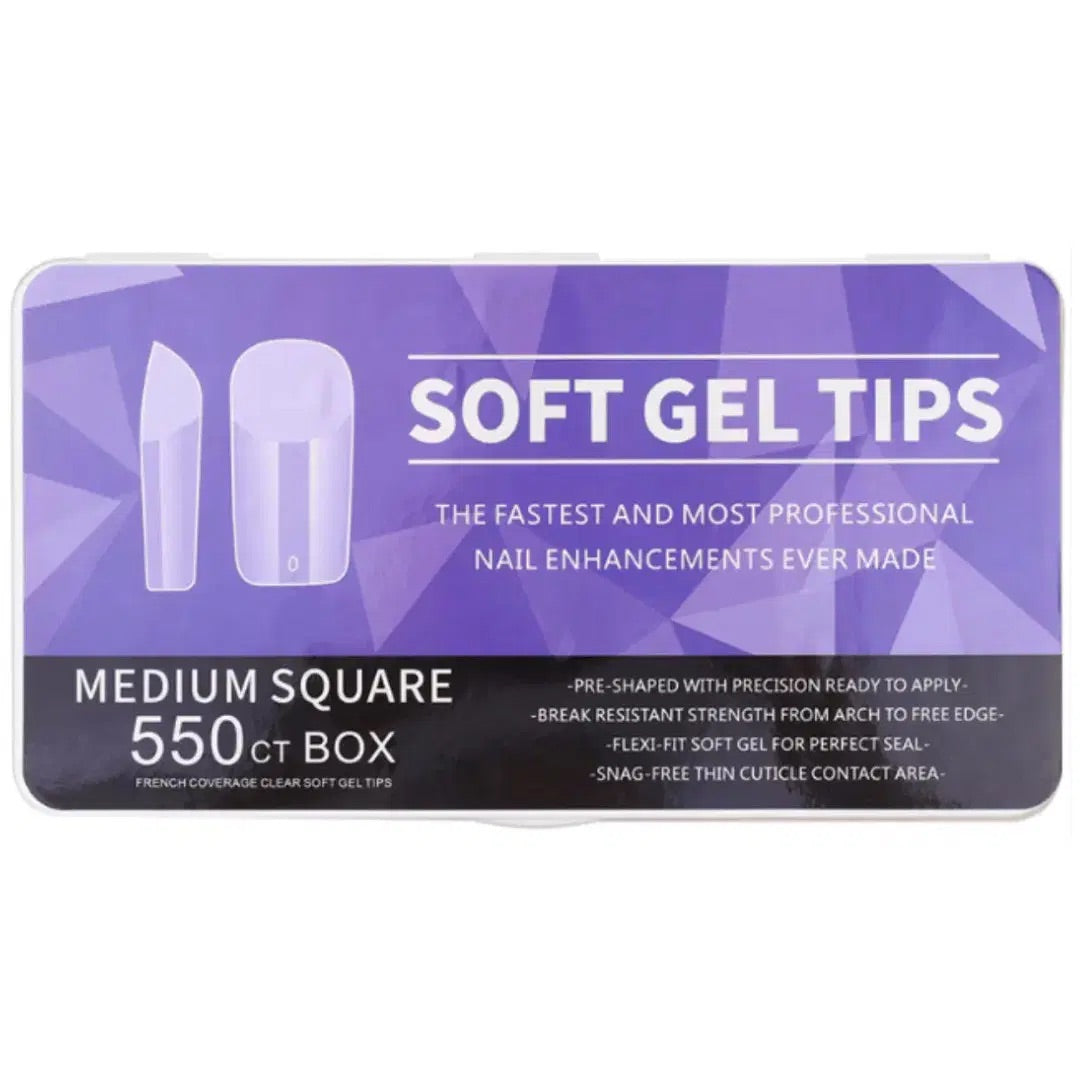 Gel Tips Medium Square 550 kos