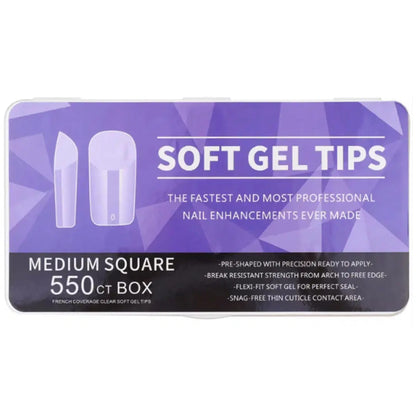 Gel Tips Medium Square 550 pcs