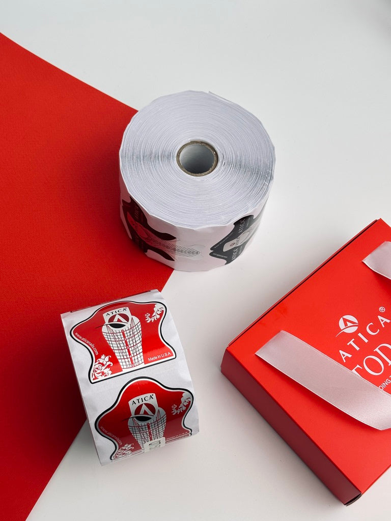 Форма для нігтів червона (500 шт) Atica