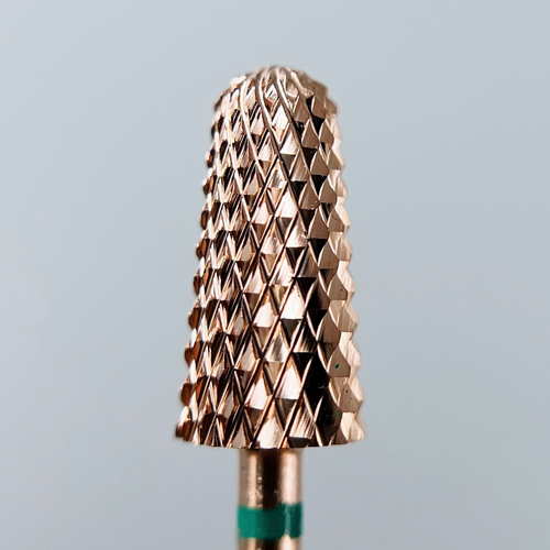 Carbide nail drill bit Rose Gold, "Umbrella”, 6*14.5, Green