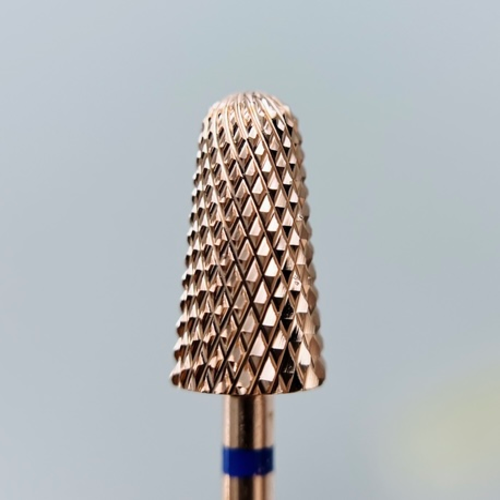 Foret à ongles en carbure or rose, "parapluie", 6,0*14,5 mm, bleu