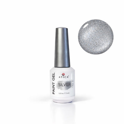 Metallic-Gel-Farbe Silber 8ml Atica