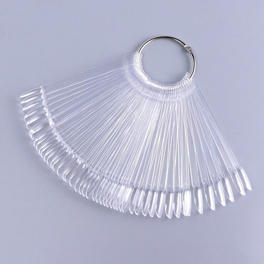 Nail color display tips, OVAL transparent, 50 psc