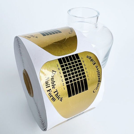 Nail paper forms Gold 500pcs