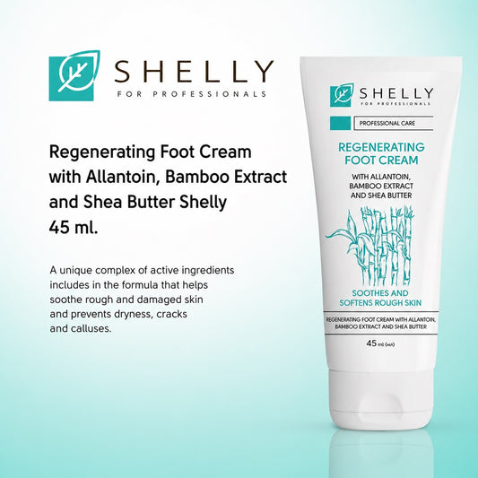 Regenerating foot cream (Allantoin, Bamboo Extract and Shea Butter) 45 ml Shelly