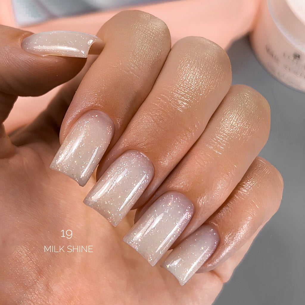 Modelovací gél eXel №19 - Milk Shine Shimmer 30 ml Atica