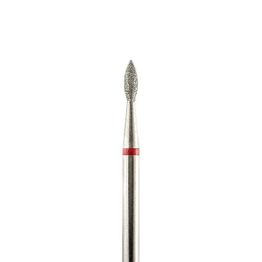 Diamond nail drill bit, “Bud” Pointed, 1.8*4.0 mm, Red