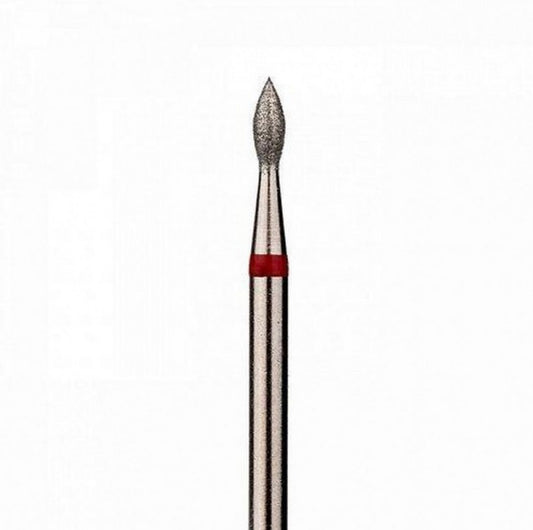 Diamond nail drill bit, “Bud” Pointed, 2.1*4.0 mm, Red