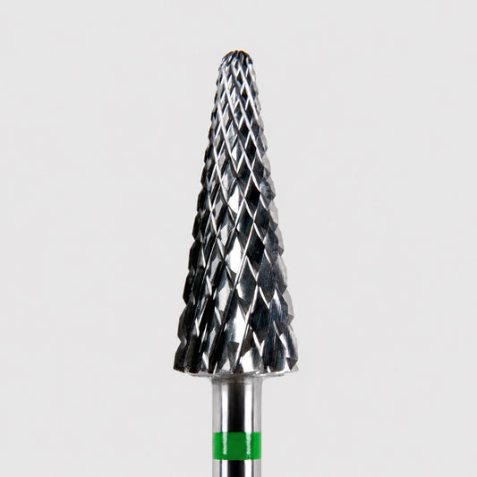 Carbide nail drill bit, "Cone Rounded”, 6*14, Green, Dark
