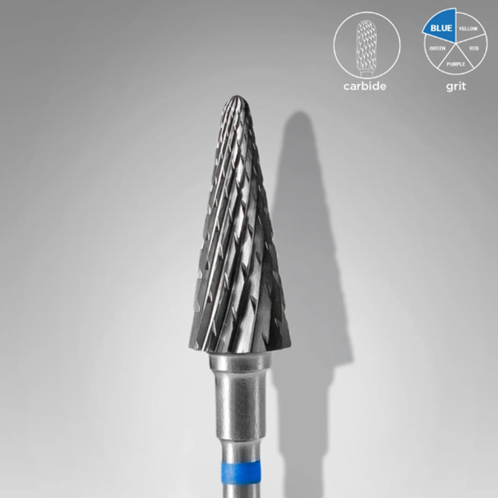 Твердосплавная фреза для ногтей "Cone” 6*14 Зеленая STALEKS