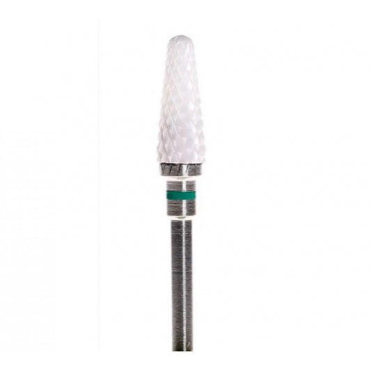 Ceramic nail drill bit, “Cone” Thin,  4.5*13 mm, Green