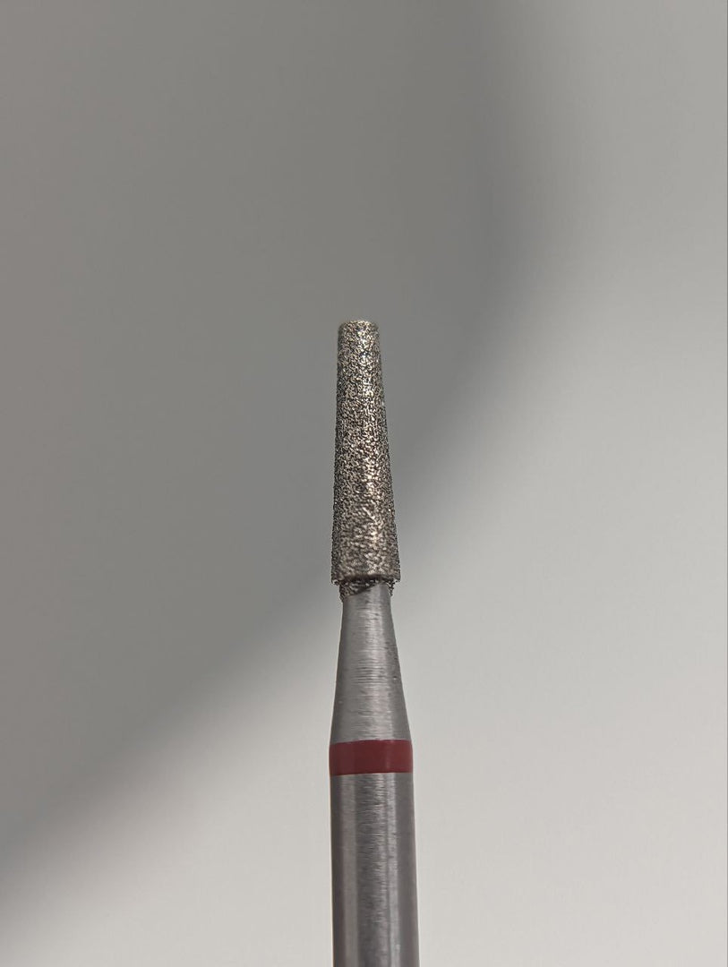 Diamond nail drill bit, “Cone” Truncated, 2.1*8 mm, Red