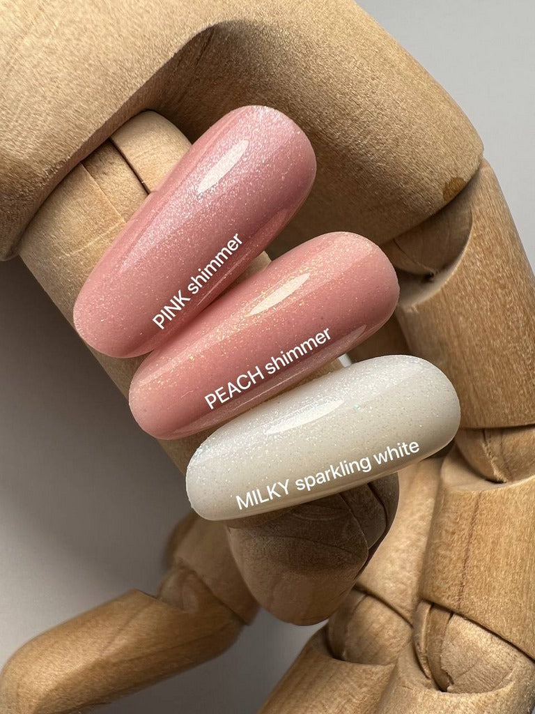 База Cover Milky Іскристий Білий Волокно 30 ml Atica