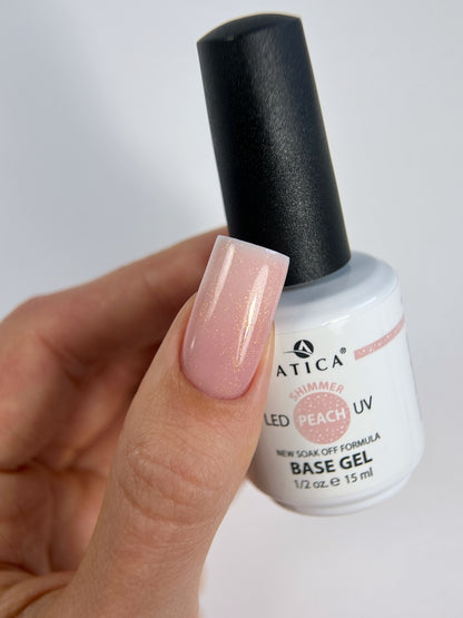 Cover Base Peach Shimmer 30 ml Atica