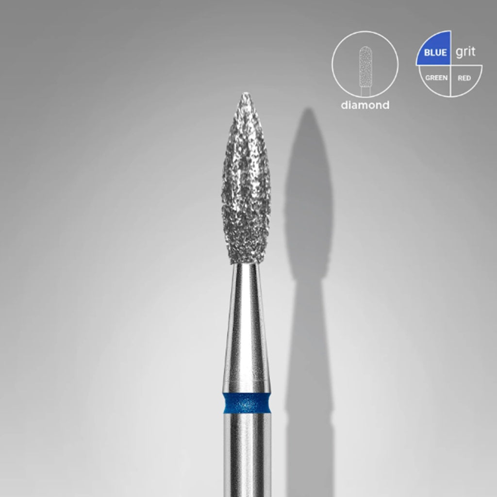 Алмазна фреза, Гостре полум'я, 2.3*8.0 мм, Синій, STALEKS