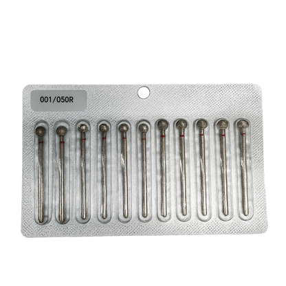 Fraise en diamant, « Boule », 5.0 mm, Rouge, Taïwan