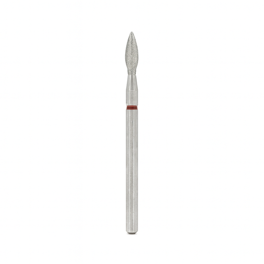 Diamond nail drill bit, “Bud” Pointed, 2.3*5.0 mm, Red, Taiwan
