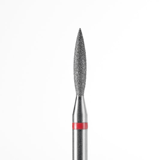 Diamond nail drill bit, “Long Flame” Pointed, Dark