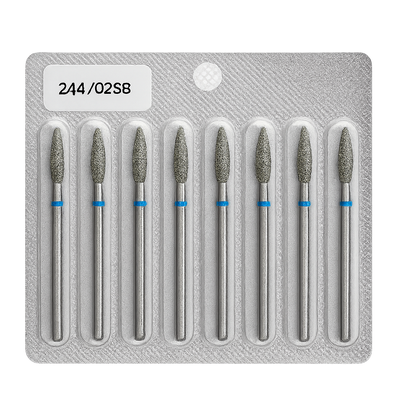 Алмазна фреза, Полум’я, 2.5*8.0 мм, Синій, Тайвань