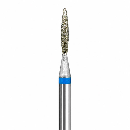 Diamond nail drill bit, “Flame” Pointed, 1.4*8.4 mm, Blue