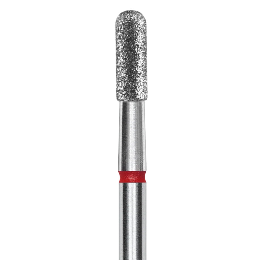 Diamond nail drill bit, “Cylinder” Rounded, 2.3*8 mm, Red