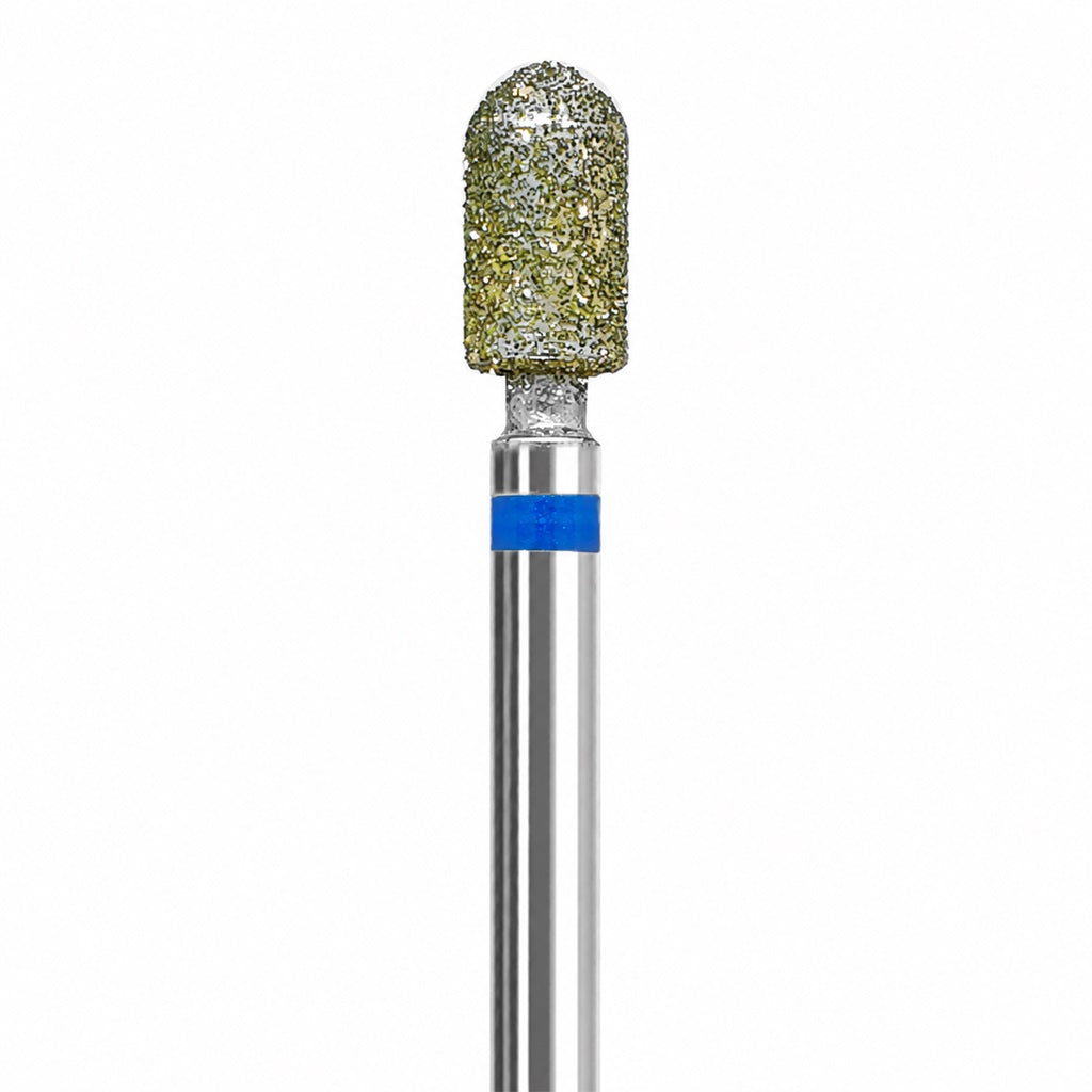 Diamond nail drill bit, “Cylinder” Rounded, 3.5*7 mm, Blue