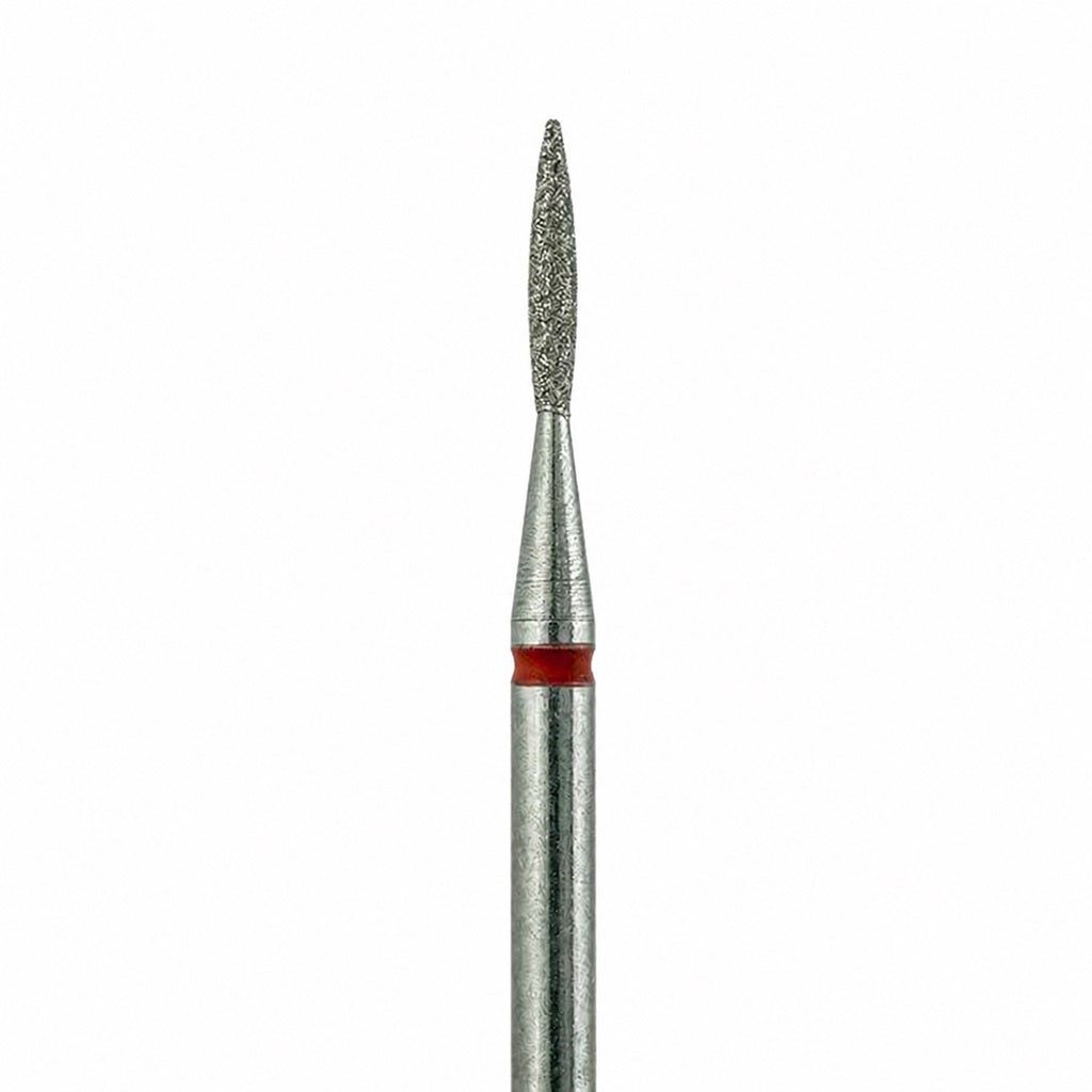 Diamond nail drill bit, “Flame”, 1.4*8.3 mm, Red
