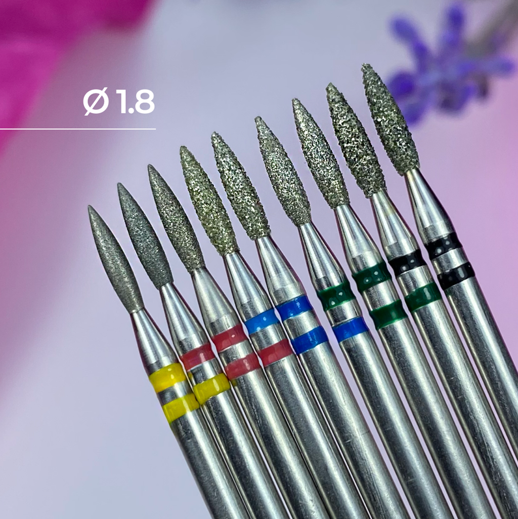 Diamond nail drill bit, “Flame” Pointed, Formula Profi