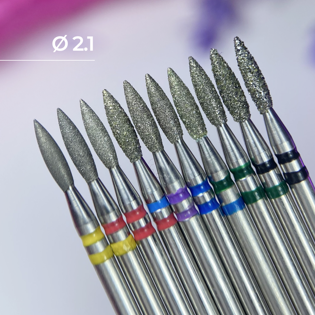 Diamond nail drill bit, “Flame” Pointed, Formula Profi