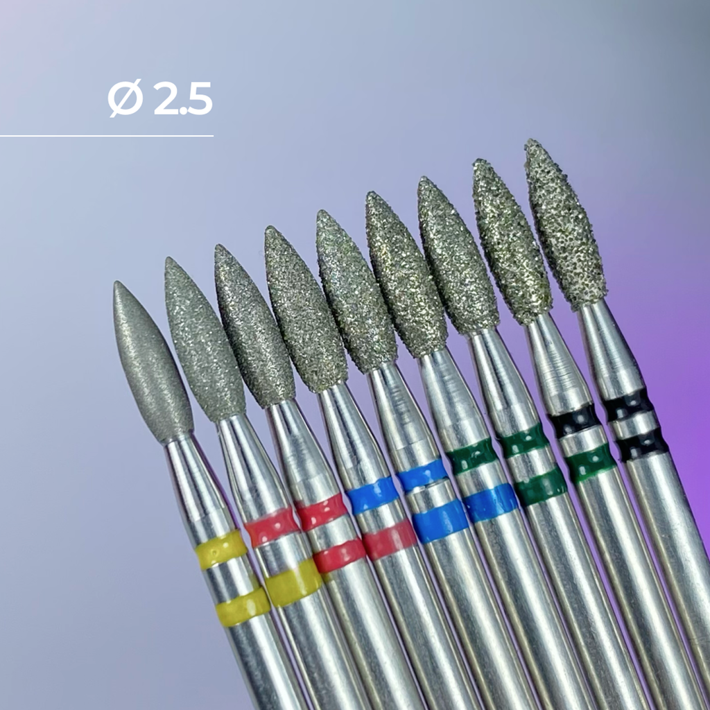 Diamond nail drill bit, “Flame” Pointed, Formula Profi