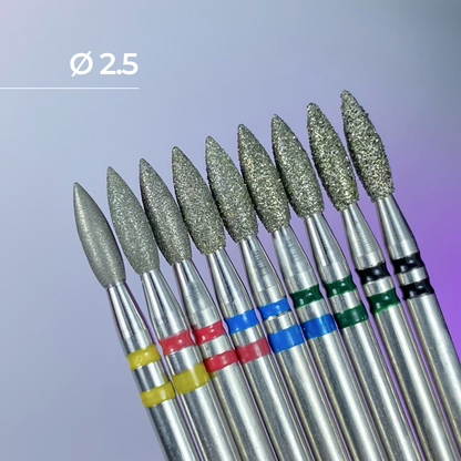 Diamond nail drill bit, “Flame” Pointed, Formula Profi