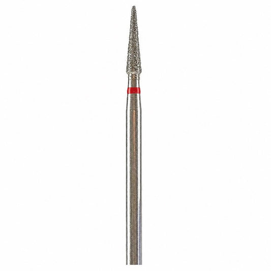 Diamond nail drill bit, “Needle”, 2.5*12 mm, Red