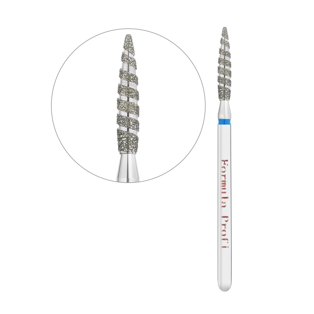 Алмазна фреза для нігтів, “Tornado” - Гостре полум'я, Formula Profi