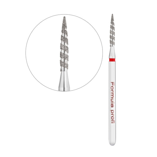 Diamond nail drill bit, “Tornado” - “Flame” Pointed, Formula Profi
