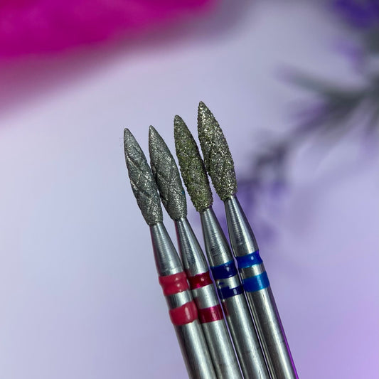 Diamond nail drill bit "X-Cool", “Flame” Pointed, Formula Profi