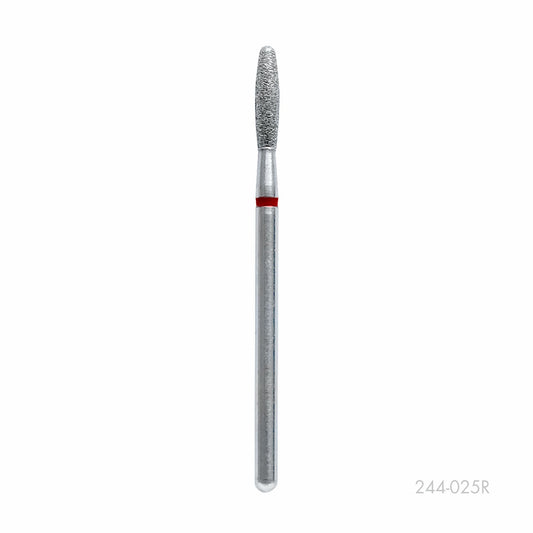 Diamond nail drill bit, “Flame”, 2.5*8.0 mm, Red, Taiwan
