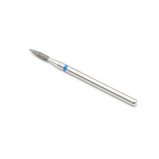 Diamond nail drill bit, “Flame” Pointed, 1.8*8.0 mm, Blue, Taiwan