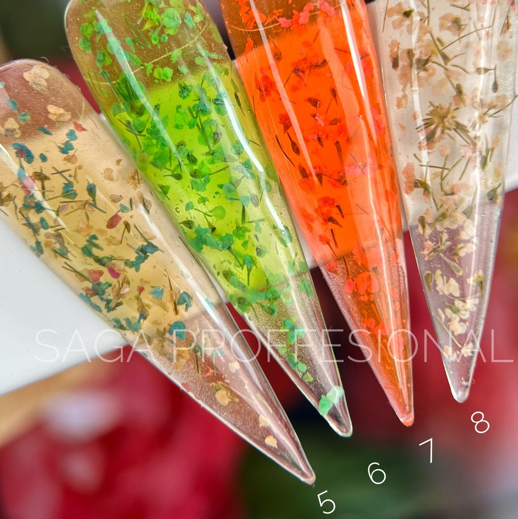 Gél so sušenými kvetmi №6 5 ml Saga Professional