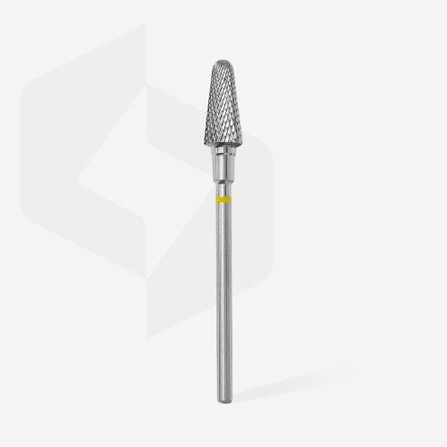 Carbide nail vŕtačka bit, "frustum" žltý, priemer hlavy 6 mm / pracovná časť 14 mm