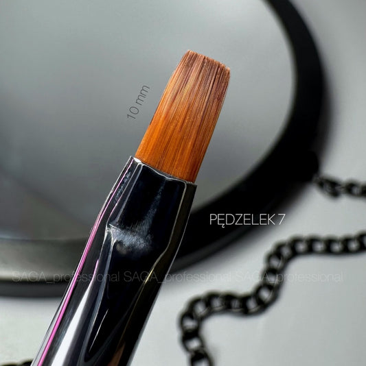 Gel nail brush - Square №7 10mm Saga Professional