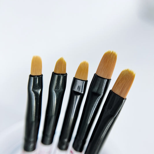 Set of Gel nail brush with dots Straight (5 psc.)